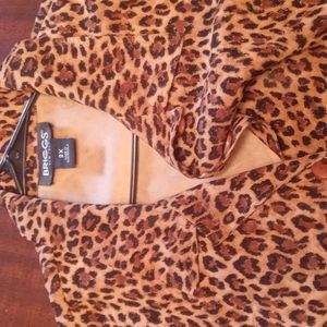 Briggs of New York leopard print shirt 2x